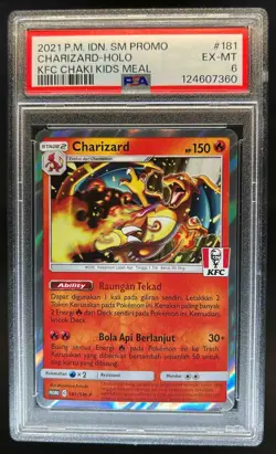 2021 Pokemon KFC Promo Charizard Holo #181 PSA 6 EX-MT - Image 1