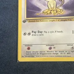 Pokemon TCG Meowth 56/64 Jungle 1st Edition LP - Image 2