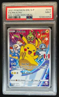 2021 Pokemon Indian Pikachu KFC Chaki Kids Meal #016 PSA 9 - Image 1