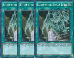 Yu-Gi-Oh! 3x Return of the Dragon Lords RA03-EN060 Secret Rare Playset - Image 1
