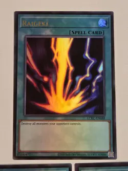 Raigeki LCKC-EN088 x3 Ultra Rare Yugioh Legendary Collection Kaiba Set Mint - Image 2