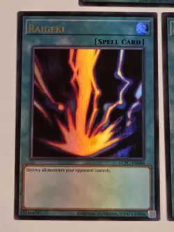 Raigeki LCKC-EN088 x3 Ultra Rare Yugioh Legendary Collection Kaiba Set Mint - Image 3