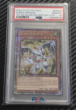 🔥🔥 2024 YUGIOH DEBRIS DRAGON QUARTER CENTURY SECRET RARE GEM MINT PSA 10 🔥🔥 - Image 1