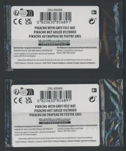 Lot of 2 Pokemon Pikachu Grey Felt Hat #085 Van Gogh Sealed Promo Card TCG PTCG - Image 3