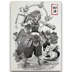 Ranko the Man-Slayer - Yokai Series - MTG Size - 100 Textured Matte Card Sleeves - Image 1