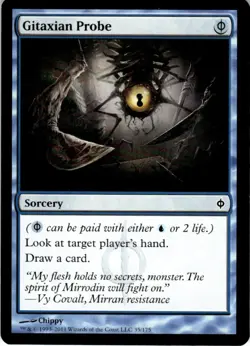 2011 Magic The Gathering New Phyrexia Gitaxian Probe #35 Light Play - Image 1
