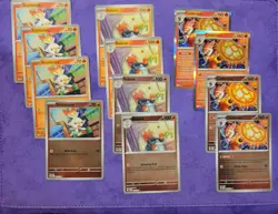 Scorbunny Cinderance Raboot Mega Evolution Playset X12 Pokemon TCG Near Mint - Image 1