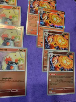 Scorbunny Cinderance Raboot Mega Evolution Playset X12 Pokemon TCG Near Mint - Image 2