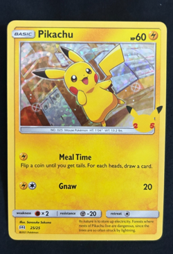 2021 Pokemon TCG 25th Anniversary McDonalds Promo - Pikachu #25 - NM/Mint - Image 1