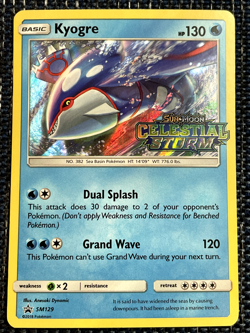 Pokemon TCG Kyogre SM Black Star Promo SM129 Holo Promo #Sm129 - Image 1