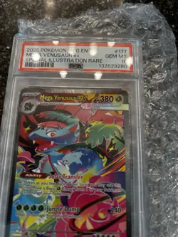 Pokemon TCG Mega-Venusaur EX Special Illustration Rare 177 PSA 10 Gem Mint - Image 2