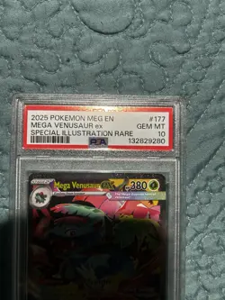 Pokemon TCG Mega-Venusaur EX Special Illustration Rare 177 PSA 10 Gem Mint - Image 3