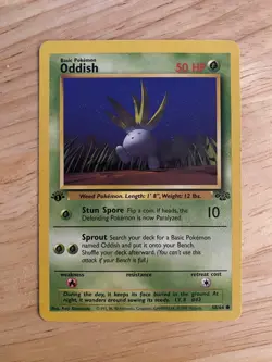 Pokemon Oddish 1st Edition Card WOTC 58/64 Jungle Set - Image 1