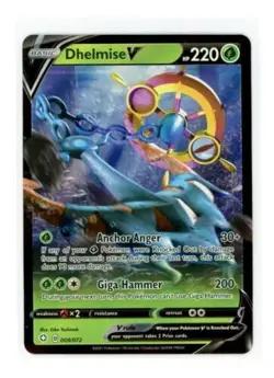 2021 Dhelmise V 9/72 Shining Fates Pokemon Card NM - Image 1