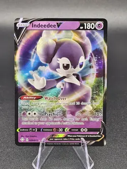 2021 Pokemon Shining Fates Indeedee V 39/72 Shiny Rare Holo Pokemon TCG - Image 1