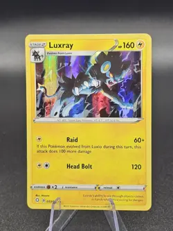 Shining Fates - Luxray 33/72 Holo Rare - Pokemon TCG 2021 Stage 2 HP160 - Image 2