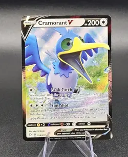 Cramorant V 054/072 Shiny Ultra Rare Holo Shining Fates Pokemon TCG Full Art - Image 1