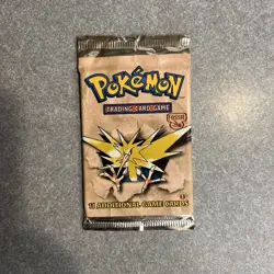 Pokemon Fossil 1st Editon Booster Pack Unweighed & Sealed Zapdos Art 4702771060714 - Image 1