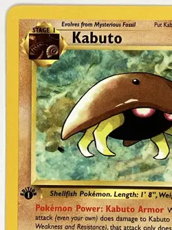 Kabuto NM 50/62 1st Edition Fossil Pokemon TCG Regular - Image 3