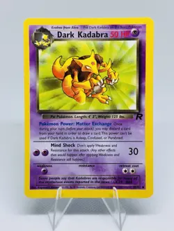 Dark Kadabra 39/82 Team Rocket Set 1999 Pokemon TCG WOTC Non-Holo Vintage LP/NM - Image 1