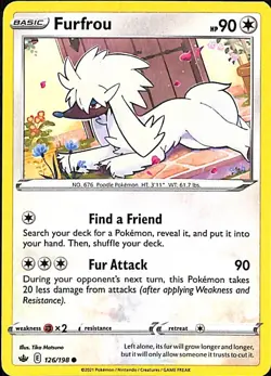 Furfrou 126/198 - Chilling Reign - Common - Pokemon Card TCG - NM - Image 1