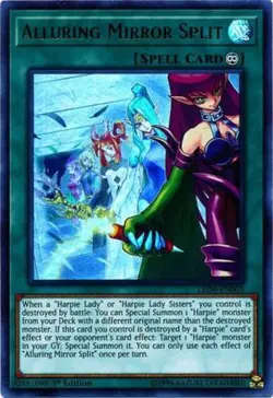 Yugioh! LP Alluring Mirror Split - LED4-EN003 - Ultra Rare - 1st Edition Lightly - Image 1
