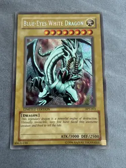 YuGiOh Blue-Eyes White Dragon BPT-003 2002 Limited Edition Error Reverse DMG - Image 1
