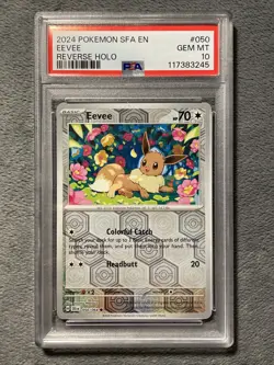 PSA 10 Eevee 050/064 SFA EN Reverse Holo Graded Pokemon Card Shrouded Fable 2024 - Image 1