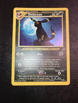 Pokemon TCG Umbreon Neo Discovery Holo Rare Card 13/75 - Image 1