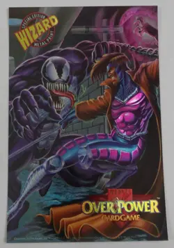 Marvel OverPower Card Game Special Edition Metal Print Venom vs. Gambit - Wizard - Image 1
