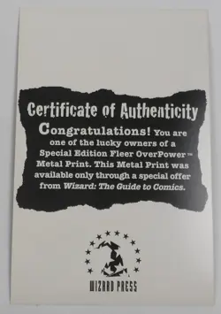 Marvel OverPower Card Game Special Edition Metal Print Venom vs. Gambit - Wizard - Image 2