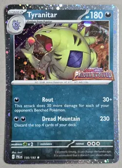 Tyranitar - 135/193 Pokemon Paldea Evolved Premium Collection Stamped Promo Card - Image 1