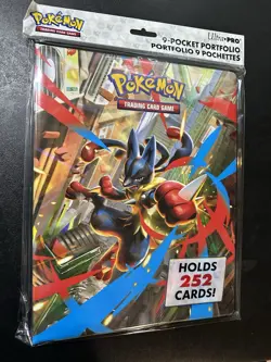 Ultra Pro Pokemon TCG Mega Evolution Lucario 9 Pocket Portfolio, Holds 252 Cards - Image 1