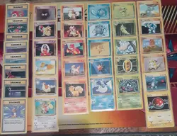 35 Vintage Pokemon Base Set 1999 Cards *CLEANEST COPIES* Bulk Lot - Image 1