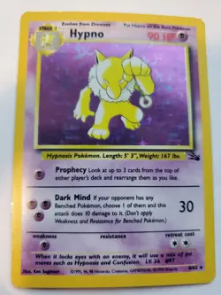 Hypno Fossil Set Holo Pokemon Card Base Jungle - Image 1