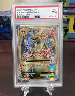 M Charizard EX (Full Art) 101/108 Evolutions Pokemon Card PSA 9 - Image 1