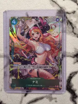 ONE PIECE Japanese Card 2025 The Azure Sea's Seven Nami OP14-031 SR-P NM - Image 1