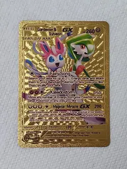Gardevoir & Sylveon GX 130/234 HP260 TAG TEAM Pokemon Gold Foil Fan Art Card - Image 1
