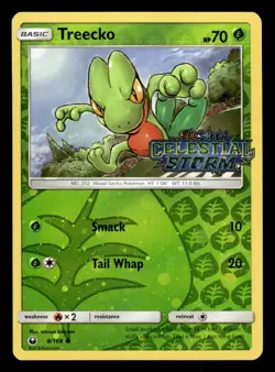 Treecko 8/168 Reverse Holo Celestial Storm Stamped Pokemon Card - Image 1