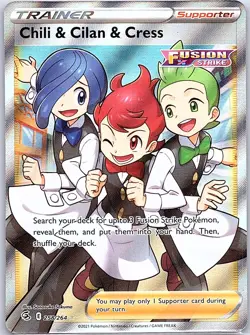 Chili & Cilan & Cress 258/264 Fusion Strike - Pokemon Card - NM - Image 1