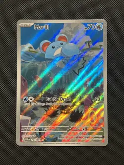 Pokemon TCG Marill Illustration Rare Holo Card 204/193 Paldea Evolved - Image 1