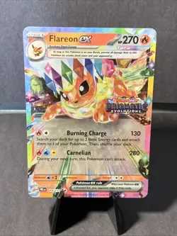 Pokemon TCG Flareon ex 014 Prismatic Evolutions Stamp Promo Holo Rare Card 2025 - Image 1