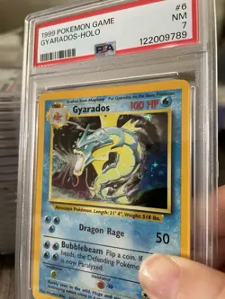 Pokemon TCG Gyarados Holo Rare Card PSA 7 Base Set 6/102 Near Mint - Image 3