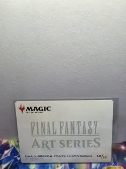 MTG Final Fantasy English Cloud, Ex-SOLDIER Art Series 50/53 Gold Stamped - Image 2
