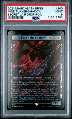 2021 MTG SECRET LAIR DROP FOIL #340 MIND FLAYER, THE SHADOW PSA 9 - Image 1