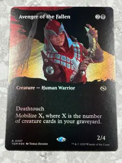 Avenger of the Fallen (Borderless) #337 FOIL MTG Tarkir TDM NM X1 - Image 1