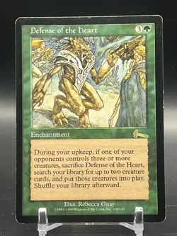 Magic The Gathering Urza's Legacy Defense of the Heart #100/143 MTG LP - Image 1