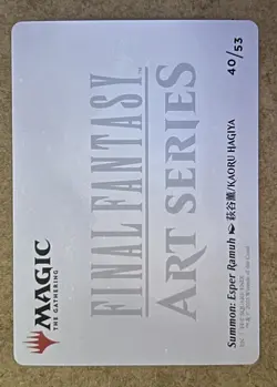 Summon : Esper Ramuh Art Series Gold Stamped Signature Final Fantasy 40/53 NM - Image 2