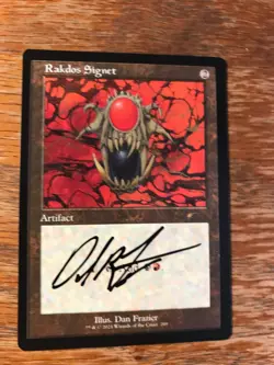 Magic the Gathering MTG Rakdos Signet Secret Lair signed by Artist NM - Image 1