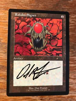 Magic the Gathering MTG Rakdos Signet Secret Lair signed by Artist NM - Image 2